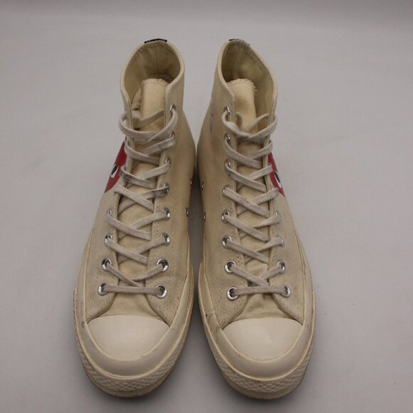 Converse Cream and Red High-Top Sneakers - Picture 2 of 9